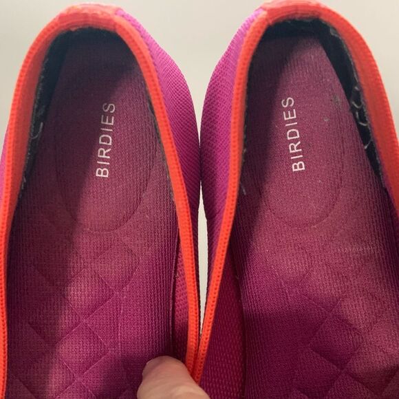 BIRDIES The Blackbird Knit Pointed Toe Flats Tropical Pink Orange Size 6.5 - Picture 9 of 13